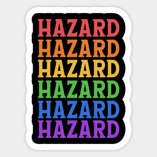 HAZARD TRAVEL DESTINATION Sticker